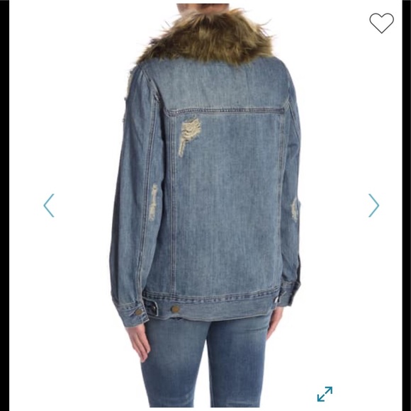 Blank nyc denim jacket with faux fur collar. - Picture 4 of 8